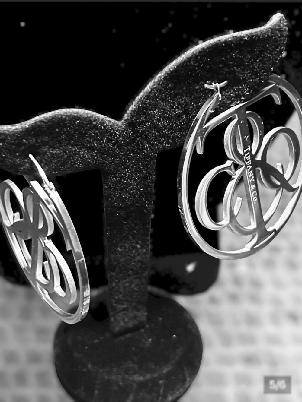 Fashion Jewelry- Tiffany Polished Silver-Tone Hoop Earrings
